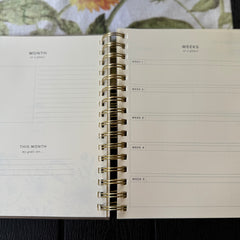12-Month Undated Planner: Spiral, Matthew 11:28 Come to Me, Sand Color