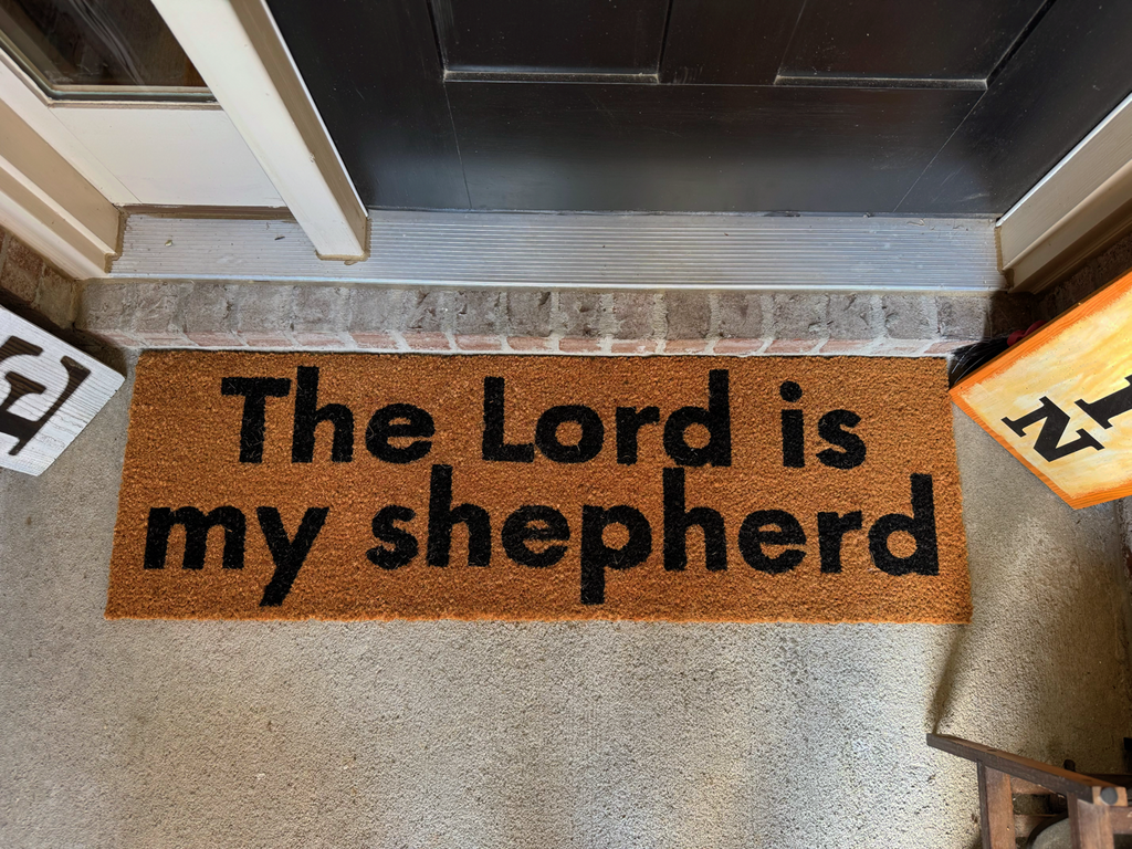 The Lord Is My Shepherd XL Doormat – Psalm 23 Christian Home Décor | The Scripture Store