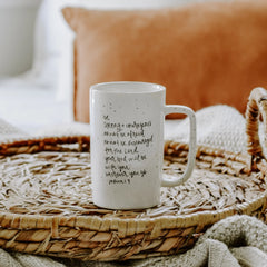 Be Strong and Courageous Scripture Coffee Mug