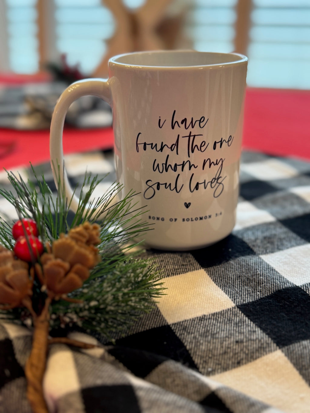 Song of Solomon 3:4 Scripture Mug (15 oz)  – “I Have Found the One Whom My Soul Loves” | Christian Gift for Men, Women, Weddings & Anniversaries