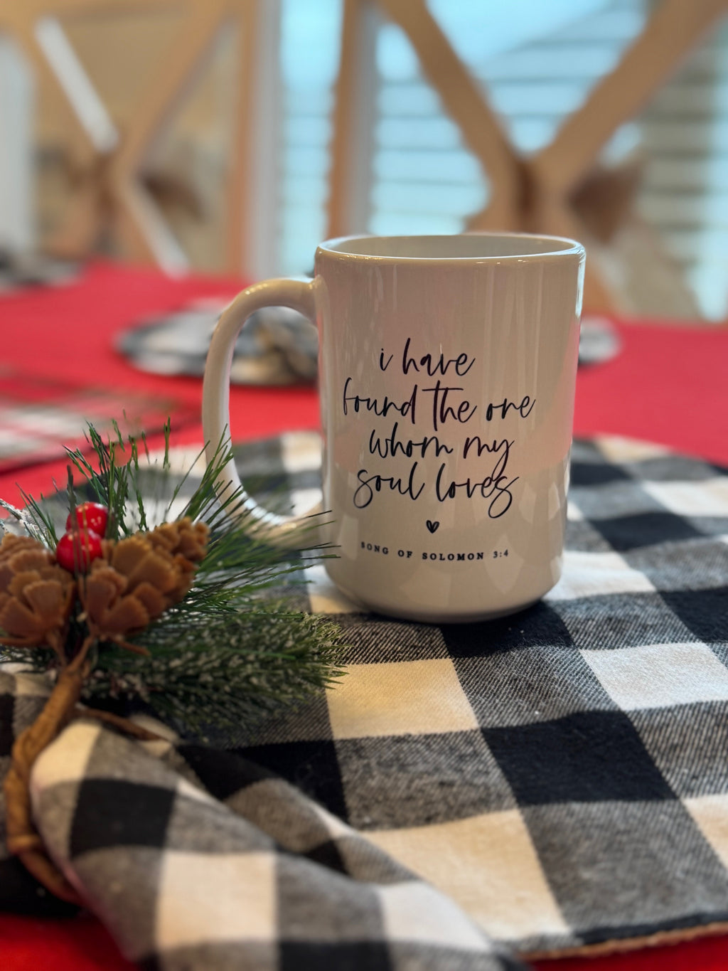 Song of Solomon 3:4 Scripture Mug (15 oz)  – “I Have Found the One Whom My Soul Loves” | Christian Gift for Men, Women, Weddings & Anniversaries