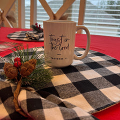 Proverbs 3:5 Scripture Mug (15 oz) – “Trust in the Lord” | Christian Gift for Men & Women, Encouragement & Quiet Time