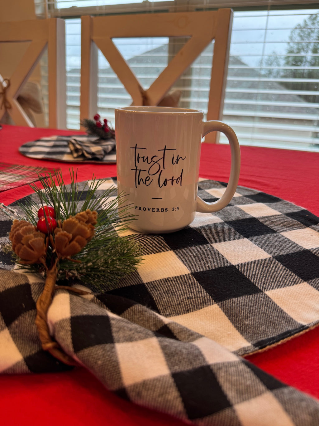 Proverbs 3:5 Scripture Mug (15 oz) – “Trust in the Lord” | Christian Gift for Men & Women, Encouragement & Quiet Time