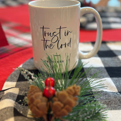 Proverbs 3:5 Scripture Mug (15 oz) – “Trust in the Lord” | Christian Gift for Men & Women, Encouragement & Quiet Time