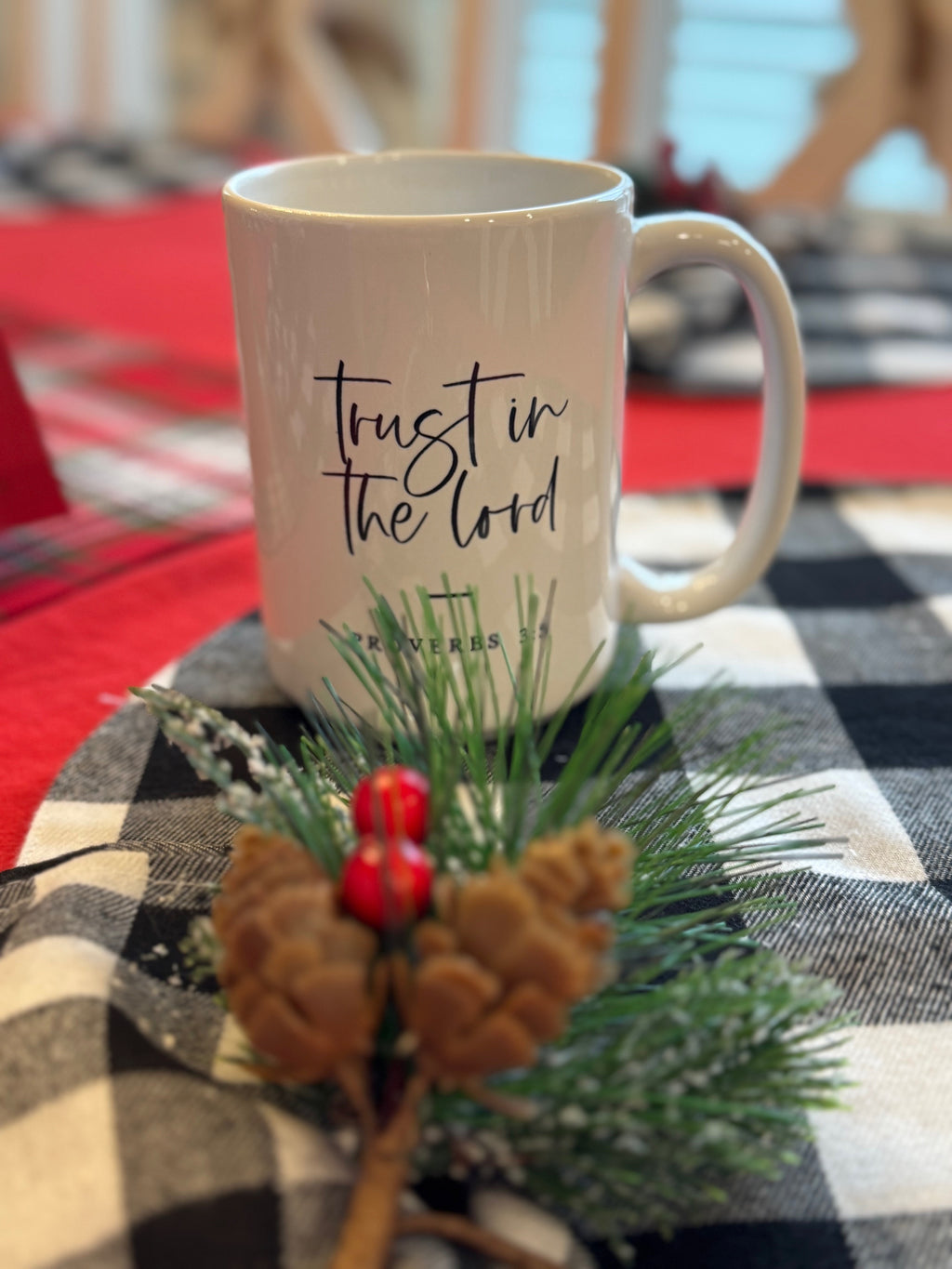 Proverbs 3:5 Scripture Mug (15 oz) – “Trust in the Lord” | Christian Gift for Men & Women, Encouragement & Quiet Time