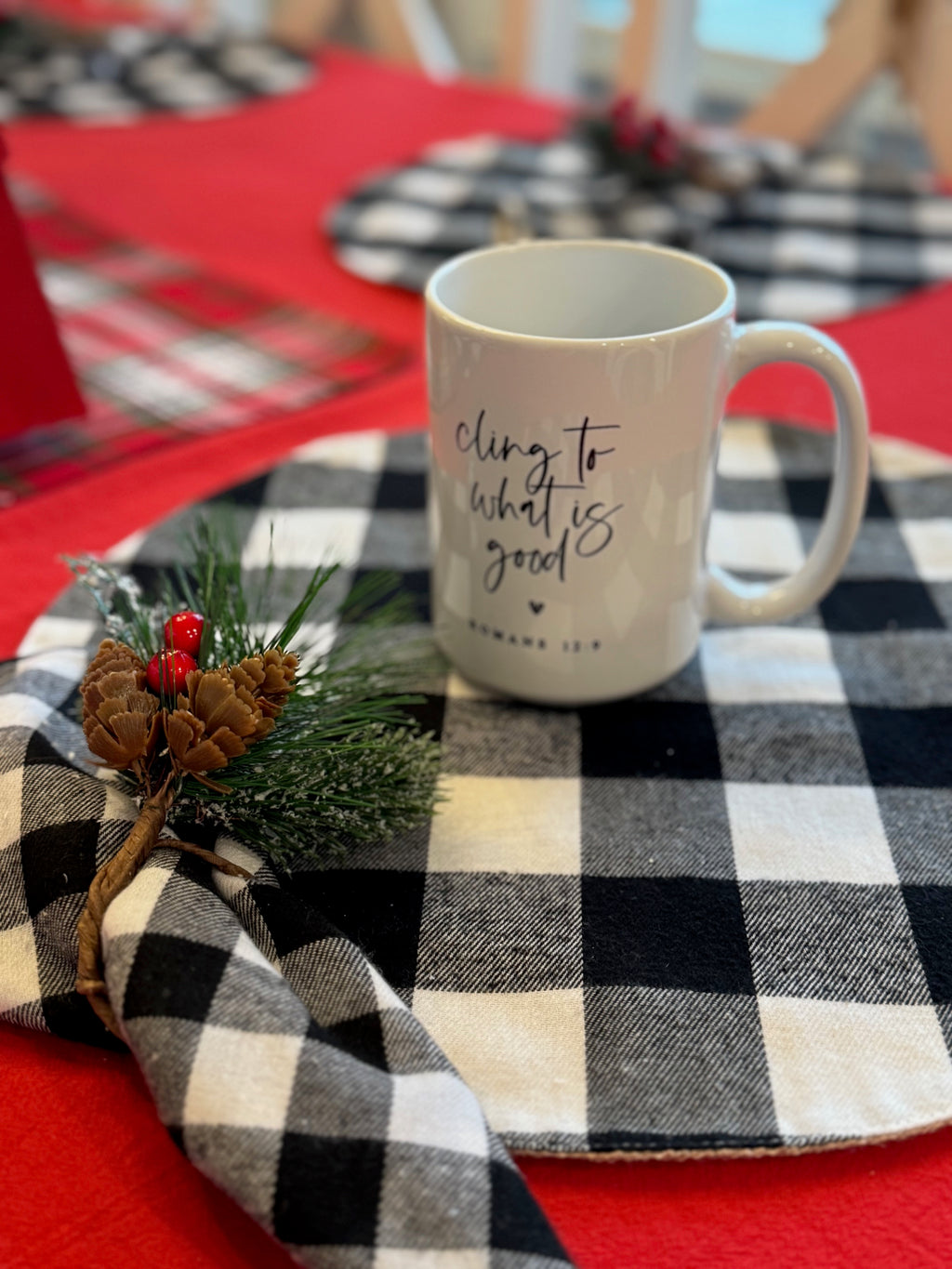 Romans 12:9 Scripture Mug (15 oz) – “Cling to What Is Good” | Christian Gift for Men & Women, Encouragement & Daily Faith