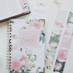 Behold: Captivated by His Word – Pink Floral Bible Study Journal | Christian Journal for Men & Women, Prayer, Reflection & Daily Scripture Study