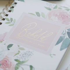 Behold: Captivated by His Word – Pink Floral Bible Study Journal | Christian Journal for Men & Women, Prayer, Reflection & Daily Scripture Study