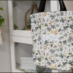 “It Is Well” Floral Scripture Tote Bag – Christian Tote for Men & Women | Daily Carry, Church, Bible Study & Encouragement
