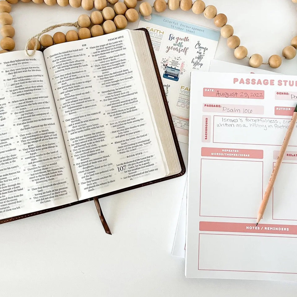 Inductive Bible Study Notepad - 8.5 X 11 Notepad, Bible Study Resources ...
