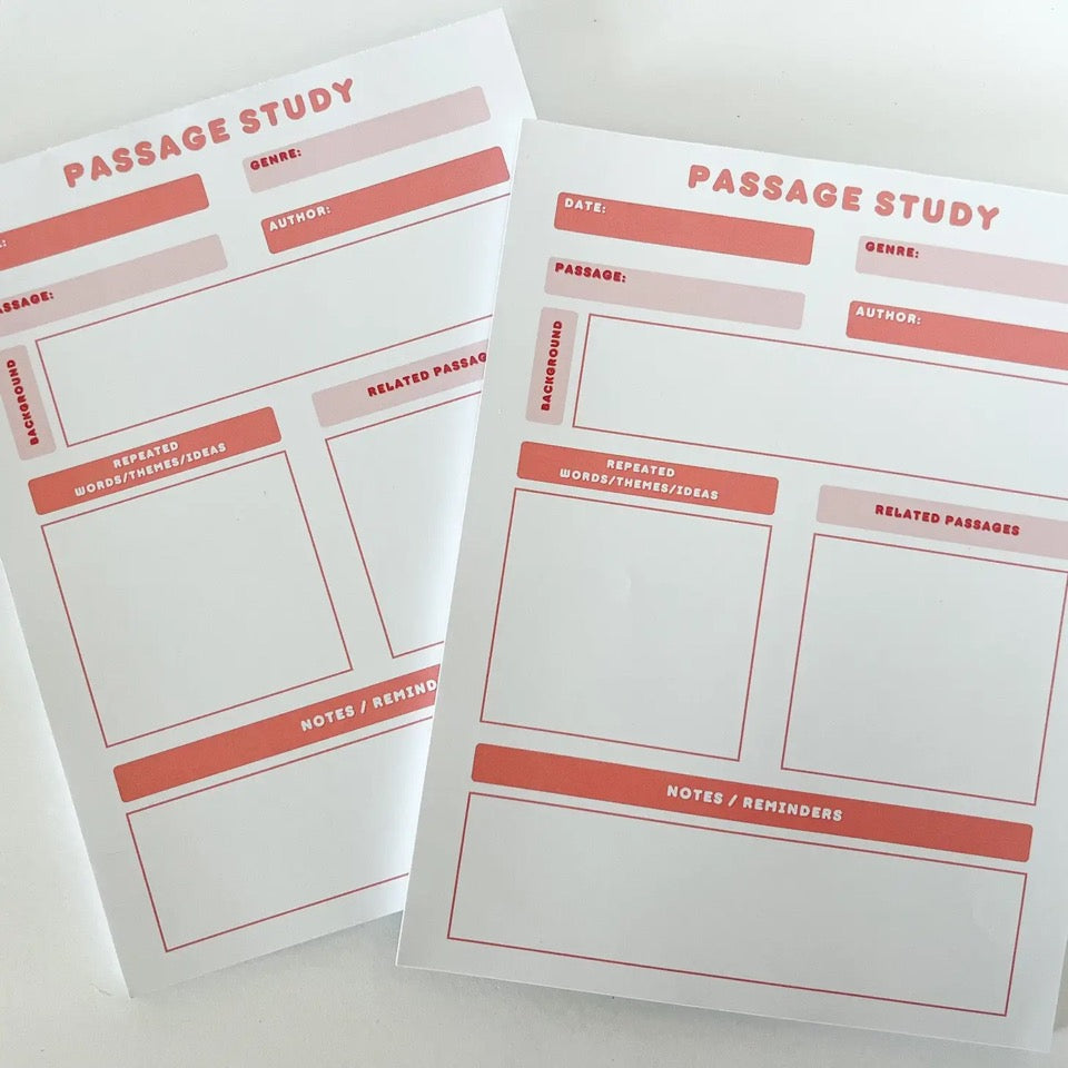 Inductive Bible Study Notepad - 8.5 X 11 Notepad, Bible Study Resources ...