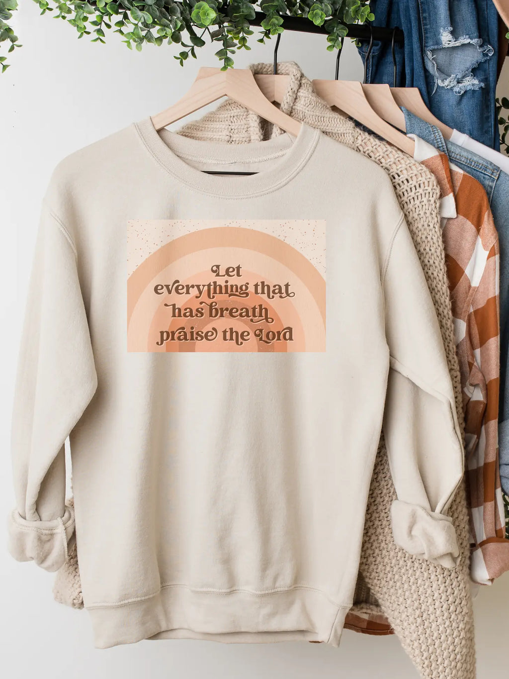 Let Everything That has Breath Praise The Lord Sweatshirt, Women's Apparel