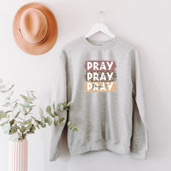 Pray On It: Colorful Sweatshirt, Christian Apparel