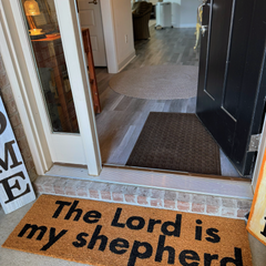The Lord Is My Shepherd XL Doormat – Psalm 23 Christian Home Décor | The Scripture Store